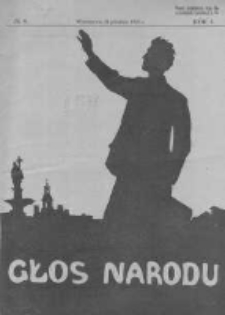 Głos Narodu: illustrowany tygodnik społeczno-literacki. 1913.12.14 R.1 No9