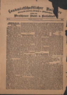 Landwirtschaftlicher Ratgeber: Zeitung für Ackerbau, Viehzucht u. Milchwirtschaft: Beilage zum Wreschener Stadt- u. Kreisblatt 1912.01.06 Nr1