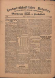 Landwirtschaftlicher Ratgeber: Zeitung für Ackerbau, Viehzucht u. Milchwirtschaft: Beilage zum Wreschener Stadt- u. Kreisblatt 1912.01.27 Nr4