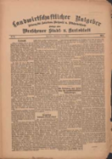 Landwirtschaftlicher Ratgeber: Zeitung für Ackerbau, Viehzucht u. Milchwirtschaft: Beilage zum Wreschener Stadt- u. Kreisblatt 1912.03.02 Nr9