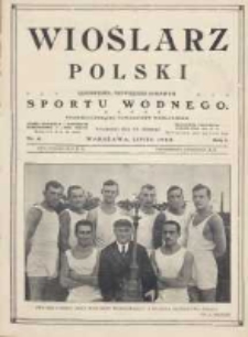 Wioślarz Polski: czasopismo, poświęcone sprawom sportu wodnego 1925.07 R.1 Nr4