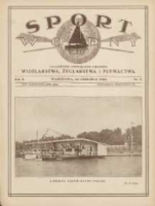 Sport Wodny: czasopismo poświęcone sprawom wioślarstwa, żeglarstwa i pływactwa 1926.06.25 R.2 Nr9