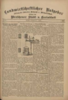 Landwirtschaftlicher Ratgeber: Zeitung für Ackerbau, Viehzucht u. Milchwirtschaft: Beilage zum Wreschener Stadt- u. Kreisblatt 1911.01.07 Nr2