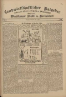 Landwirtschaftlicher Ratgeber: Zeitung für Ackerbau, Viehzucht u. Milchwirtschaft: Beilage zum Wreschener Stadt- u. Kreisblatt 1911.03.18 Nr12