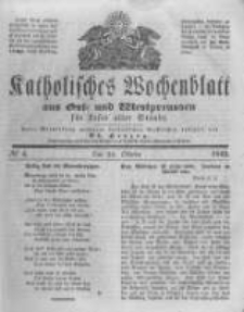 Katholisches Wochenblatt aus Ost- und Westpreussen für Leser aller Stände. 1842.10.22 No4