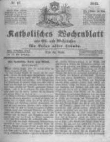 Katholisches Wochenblatt aus Ost- und Westpreussen für Leser aller Stände. 1843.04.22 No17