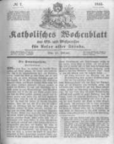 Katholisches Wochenblatt aus Ost- und Westpreussen für Leser aller Stände. 1844.02.17 No7