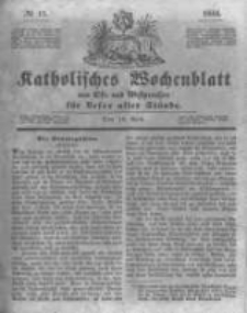 Katholisches Wochenblatt aus Ost- und Westpreussen für Leser aller Stände. 1844.04.13 No15