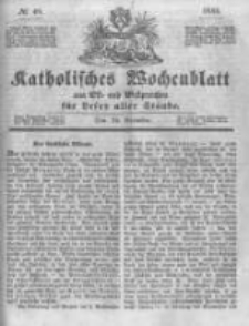Katholisches Wochenblatt aus Ost- und Westpreussen für Leser aller Stände. 1844.11.30 No48