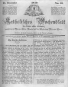 Katholisches Wochenblatt für Leser aller Stände zunächst für die Diöcesen Culm, Ermeland und das Erzbisthum Posen und Gnesen. 1849.09.15 No37