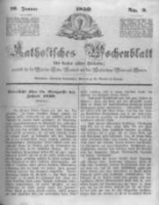 Katholisches Wochenblatt für Leser aller Stände zunächst für die Diöcesen Culm, Ermeland und das Erzbisthum Posen und Gnesen. 1850.01.19 No3