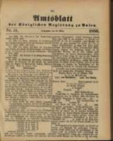 Amtsblatt der K&ouml;niglichen Regierung zu Posen. 1886.03.30 Nro.13