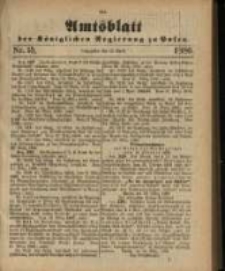 Amtsblatt der K&ouml;niglichen Regierung zu Posen. 1886.04.13 Nro.15