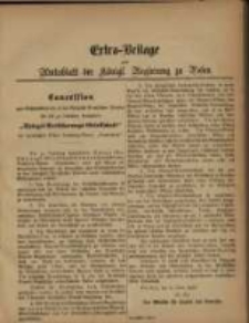Extra - Beilage zum Amtsblatt der K&ouml;nigl. Regierung zu Posen