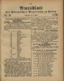 Amtsblatt der K&ouml;niglichen Regierung zu Posen. 1886.04.20 Nro.16