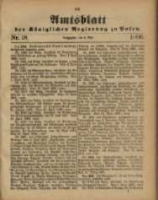 Amtsblatt der K&ouml;niglichen Regierung zu Posen. 1886.05.04 Nro.18