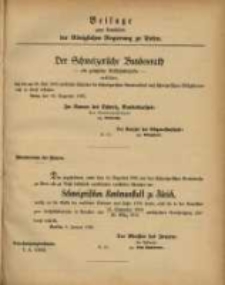 Beilage zum Amtsblatt der K&ouml;niglichen Regierung zu Posen
