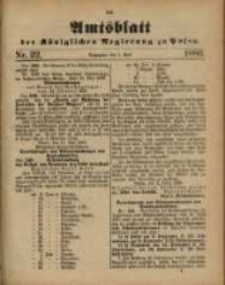 Amtsblatt der K&ouml;niglichen Regierung zu Posen. 1886.06.01 Nro.22