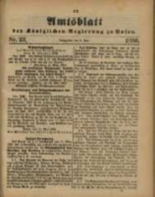 Amtsblatt der K&ouml;niglichen Regierung zu Posen. 1886.06.08 Nro.23