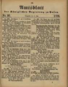 Amtsblatt der K&ouml;niglichen Regierung zu Posen. 1886.06.29 Nro.26