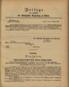 Beilage zum Amtsblatt der K&ouml;niglichen Regierung zu Posen