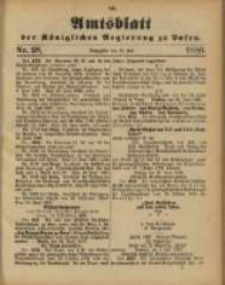 Amtsblatt der K&ouml;niglichen Regierung zu Posen. 1886.07.13 Nro.28