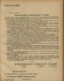 Statuten des Allgemeinen Deutschen Versicherungs= Vereins in Stuttgart