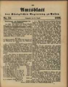Amtsblatt der K&ouml;niglichen Regierung zu Posen. 1886.08.24 Nro.34