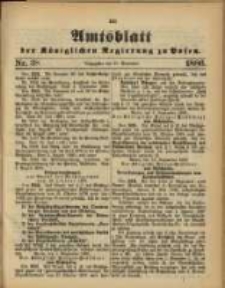 Amtsblatt der K&ouml;niglichen Regierung zu Posen. 1886.09.21 Nro.38
