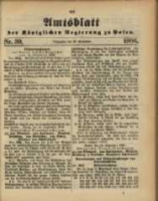 Amtsblatt der K&ouml;niglichen Regierung zu Posen. 1886.09.28 Nro.39