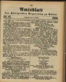 Amtsblatt der K&ouml;niglichen Regierung zu Posen. 1886.10.12 Nro.41