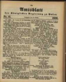 Amtsblatt der Königlichen Regierung zu Posen. 1886.10.12 Nro.41