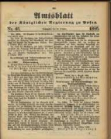 Amtsblatt der K&ouml;niglichen Regierung zu Posen. 1886.10.26 Nro.43