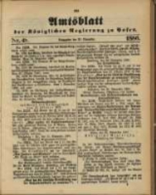 Amtsblatt der K&ouml;niglichen Regierung zu Posen. 1886.11.30 Nro.48