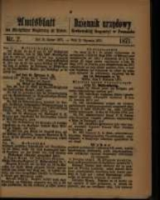 Amtsblatt der K&ouml;niglichen Regierung zu Posen. 1871.01.10 Nro.2
