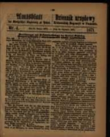 Amtsblatt der K&ouml;niglichen Regierung zu Posen. 1871.01.24 Nro.4