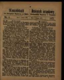 Amtsblatt der K&ouml;niglichen Regierung zu Posen. 1871.02.07 Nro.6