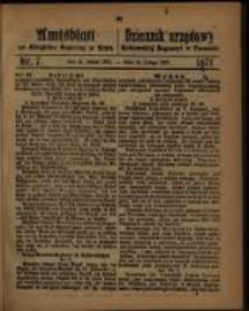Amtsblatt der K&ouml;niglichen Regierung zu Posen. 1871.02.14 Nro.7