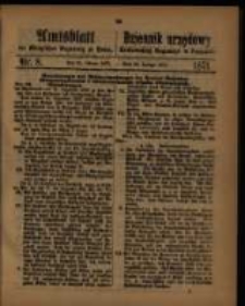 Amtsblatt der K&ouml;niglichen Regierung zu Posen. 1871.02.21 Nro.8