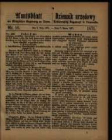 Amtsblatt der K&ouml;niglichen Regierung zu Posen. 1871.03.07 Nro.10