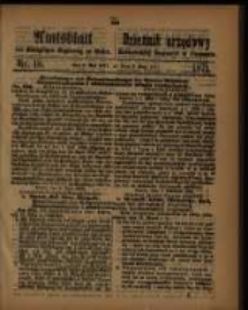 Amtsblatt der K&ouml;niglichen Regierung zu Posen. 1871.05.02 Nro.18