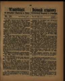 Amtsblatt der K&ouml;niglichen Regierung zu Posen. 1871.05.16 Nro. 20