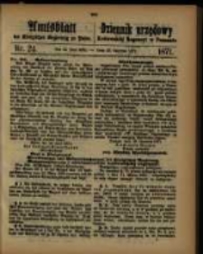 Amtsblatt der K&ouml;niglichen Regierung zu Posen. 1871.06.13 Nro.24