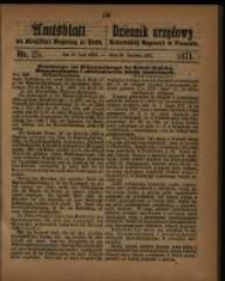 Amtsblatt der K&ouml;niglichen Regierung zu Posen. 1871.06.20 Nro.25