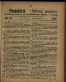 Amtsblatt der Königlichen Regierung zu Posen. 1871.07.11 Nro.28