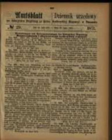 Amtsblatt der K&ouml;niglichen Regierung zu Posen. 1871.07.18 Nro.29