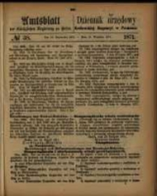 Amtsblatt der K&ouml;niglichen Regierung zu Posen. 1871.09.19 Nro.38