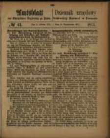 Amtsblatt der K&ouml;niglichen Regierung zu Posen. 1871.10.10 Nro.41