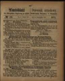 Amtsblatt der K&ouml;niglichen Regierung zu Posen. 1871.10.31 Nro.44