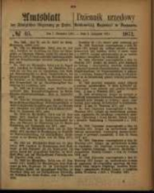 Amtsblatt der K&ouml;niglichen Regierung zu Posen. 1871.11.07 Nro.45